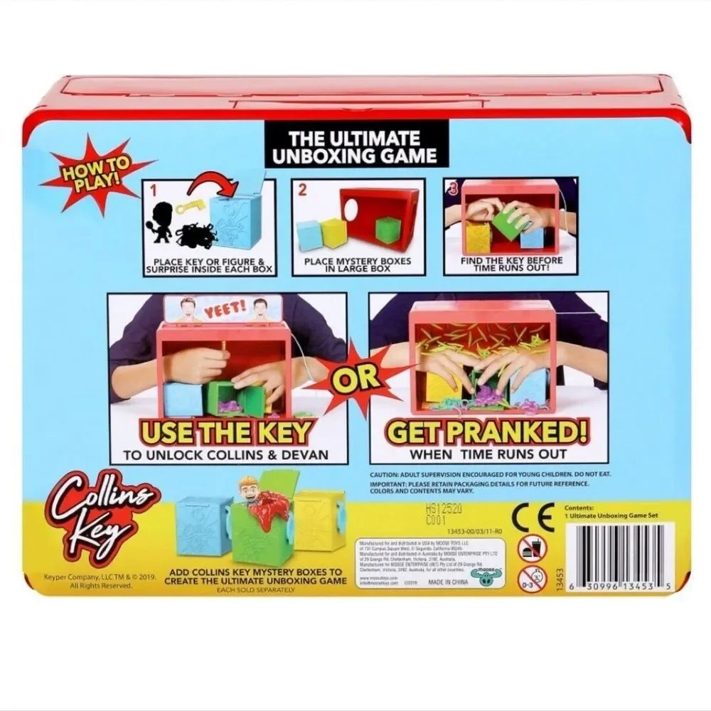 Collins Key The Ultimate Unboxing GamePrank Guessing Game 3 Mystery‎ Box 6+ New